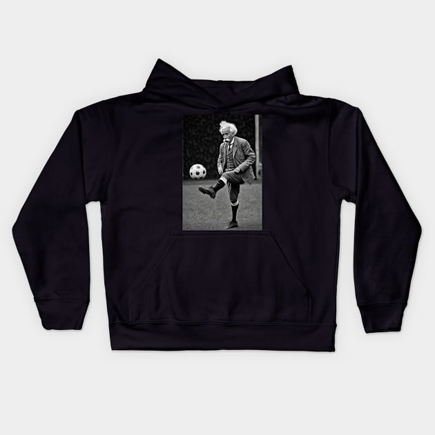 Einstein Kicks It Up: The Football Genius 9 Kids Hoodie by MAPublishings